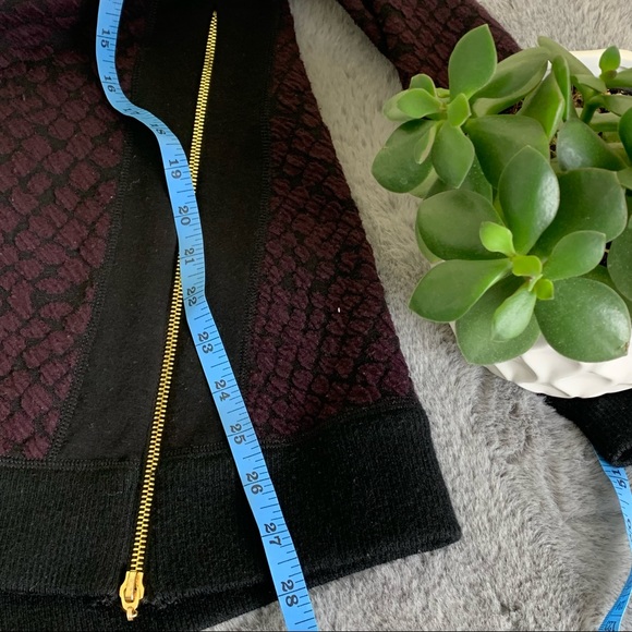Rebecca Taylor Knit Pullover Sweater with Zipper Details - Wine - Picture 16 of 16